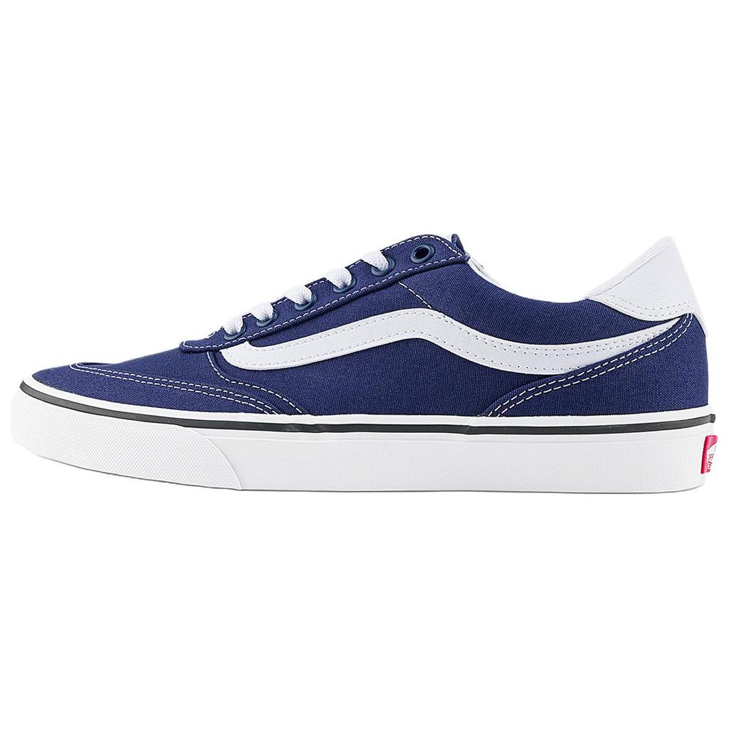 Vans Brooklyn LS Slip Resistant Abrasion Resistant Low top Skateboard Shoes Men's Blue White VN000D7QEMT