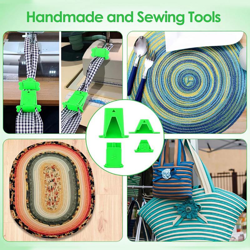 2 комплекта для изготовления трубок из ткани для рулонных ковров, приспособление для изготовления косой бейки, подходящее для самостоятельного изготовления рулонных ковров из ткани