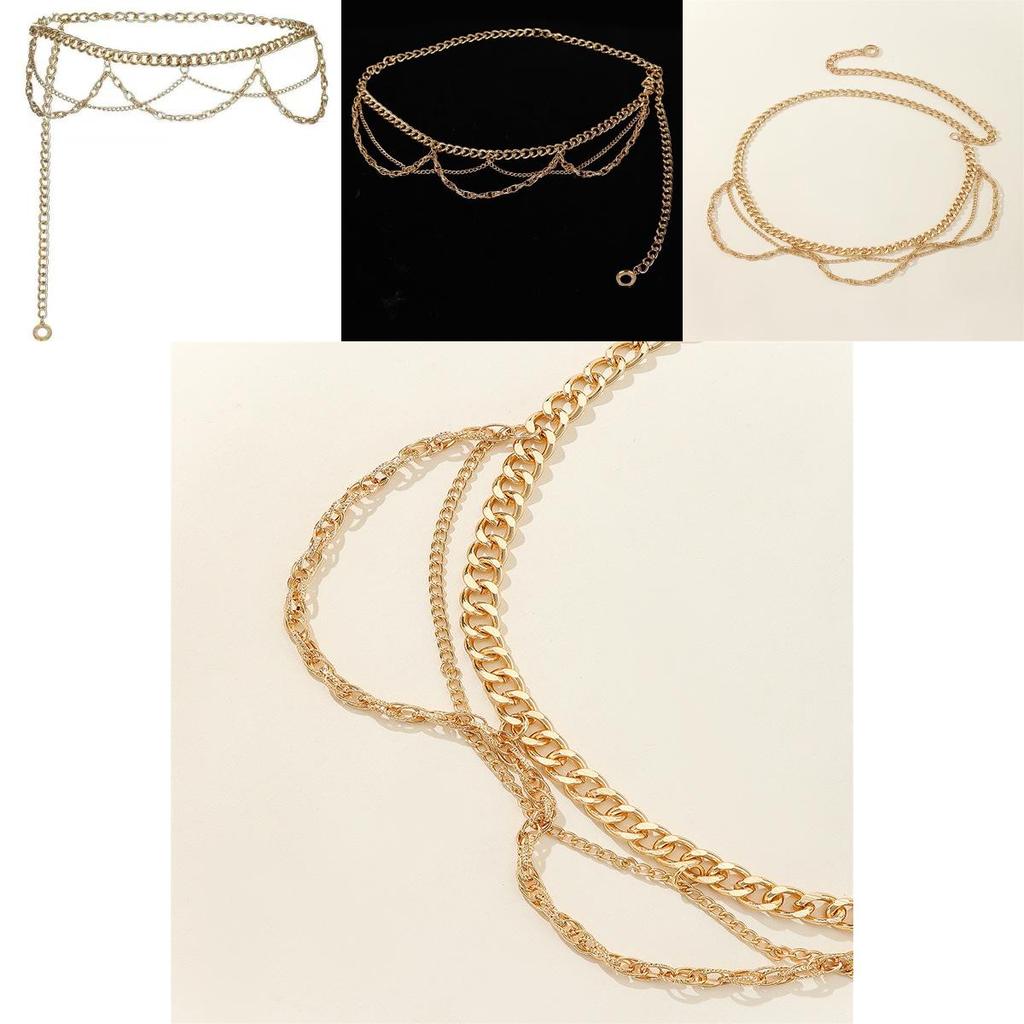 Metal Waist Chain For Women With Carved Details Unique Jewelry For Autumn Winter Fashion