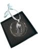 Black Russian Terrier, Chornyi Terrier - crystal bauble with a photo, dog photo in crystal, personalized Christmas tree ornament by Art-Dog brand