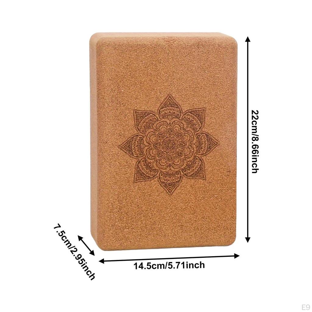 Cork Yoga Block Exercise Assistive Equipment Wooden Accessory for Fitness Home Gym
