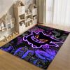 Gengar Printed Area Rug Cartoon Ghost Pattern Non-Slip Floor Mat Soft Carpet for Bedroom Living Room Decor