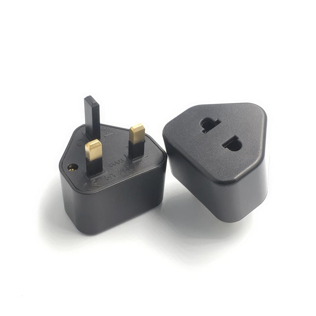 EU US 2 Pin To UK 3 Pin Plug AC Universal Adapter Travel Converter British G Type Standard Input Plug 5A Fuse