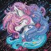 DIAMOND ART CLUB Aurora Unicorn Diamond Painting Kit Fantasy Diamond Canvas Round 5D Diamond Art Kit для взрослых и всех возрастов xx 13" 13" (33 33см)