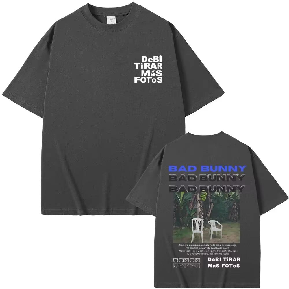 Unisex 2026 Famous Rapper Bad Bunny DTMF Debi Tirar Mas Fotos Printed Vintage Hip Hop Fashion Unisex And Unisex TShirt