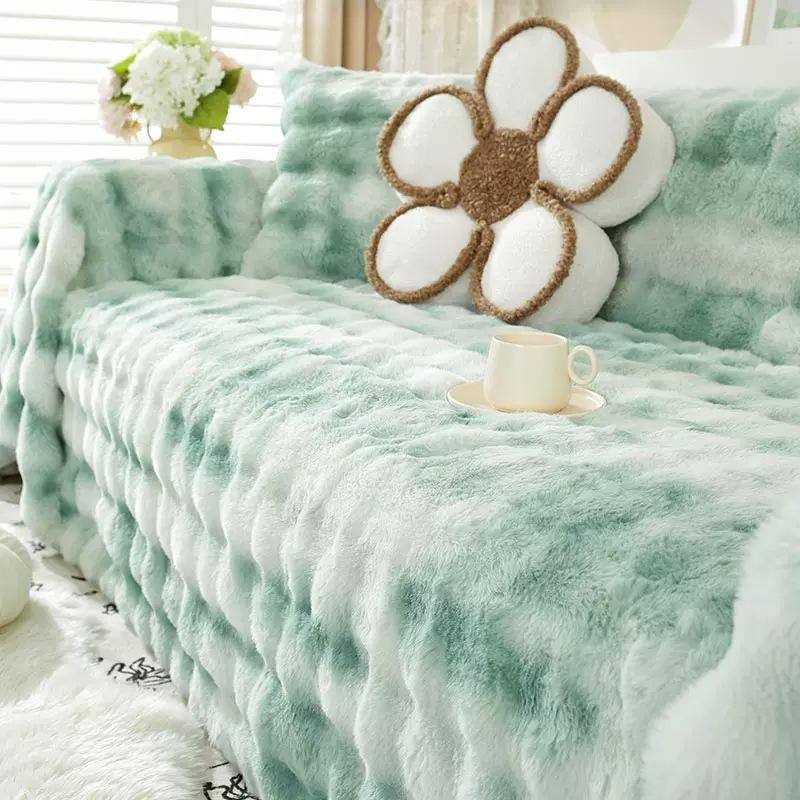 Чехол на диван, тканевое полотенце, зимний нескользящий чехол для дивана, защита от кошачьих царапин, зимнее теплое полотенце для дивана