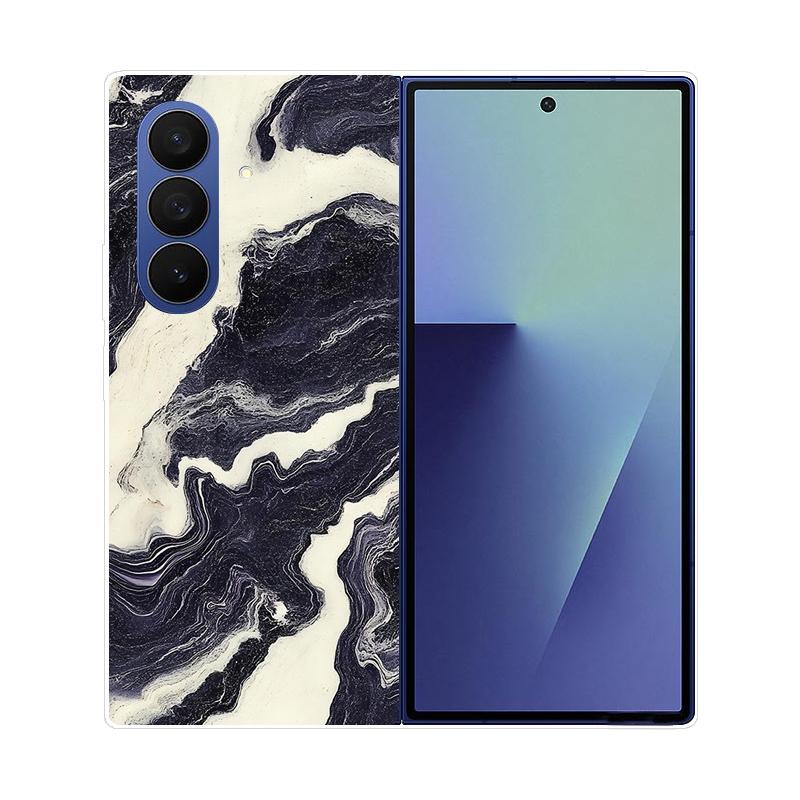 Чехол для Samsung Galaxy Z Fold 7 Мраморный Жесткий ПК Задняя Крышка Для Samsung Galaxy Z Fold7 ZFOLD7 Полностью Защитный Корпус Телефона