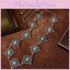 Chinese Traditional Knot Waist Chain With Metal Carving Turquoise Occasions For