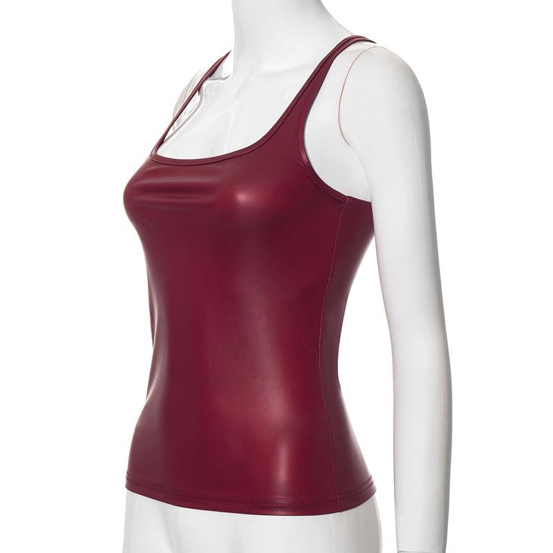 Spring 2025 Women's Versatile Square Neck Vest - European & American Street Style