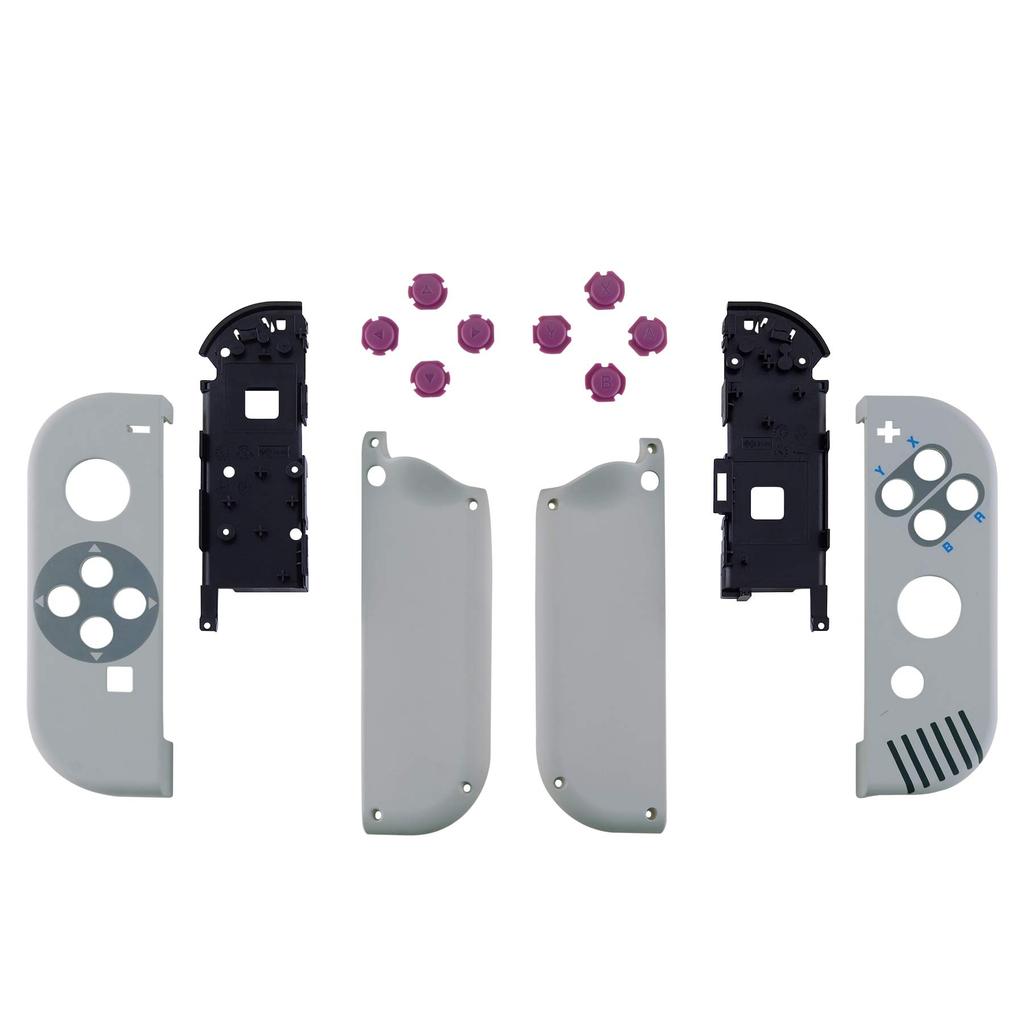 eXtremeRate Retro Design Replacement Shell for Not Handheld Controller Housing Case for Switch with 8 ABXY DIY Replacement Case for Case Not 1989