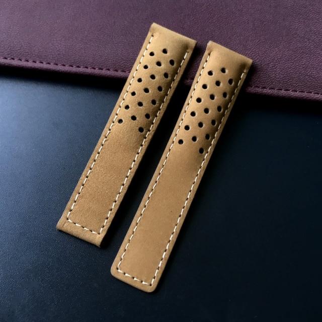 20 мм 22 мм 24 мм черный, синий, коричневый матовый ремешок из натуральной кожи для Tag Heuer Carrera Aquaracer Monaco F1 ремешок для часов браслет