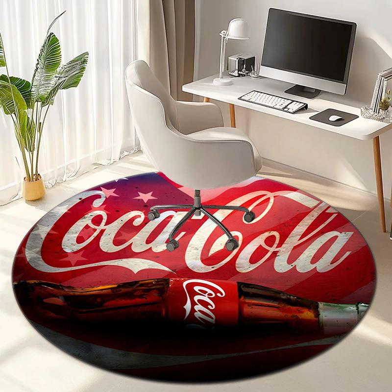 Christmas Gift Halloween Theme Bear Truck Coca Cola Round Carpet Soft Home Decoration Corridor Table and Chair Anti slip Outdoor Floor Mat Carpet H25
