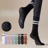 Female Professional Pilates Yoga Fitness Exercise Silicone Non Slip Tube Cotton Socks