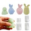 DIY Crafts 3D Rabbit Mold Non-Stick Rabbit Candle Mold Easter Bunny Silicone Mold  Gift Creating
