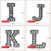 High Quality 1PC Iron On Letters Applique Shoes Hot Sale Badge Rhinestone Bag English Alphabet 3D For Clothes A-Z Letters Patch Popular  Unique