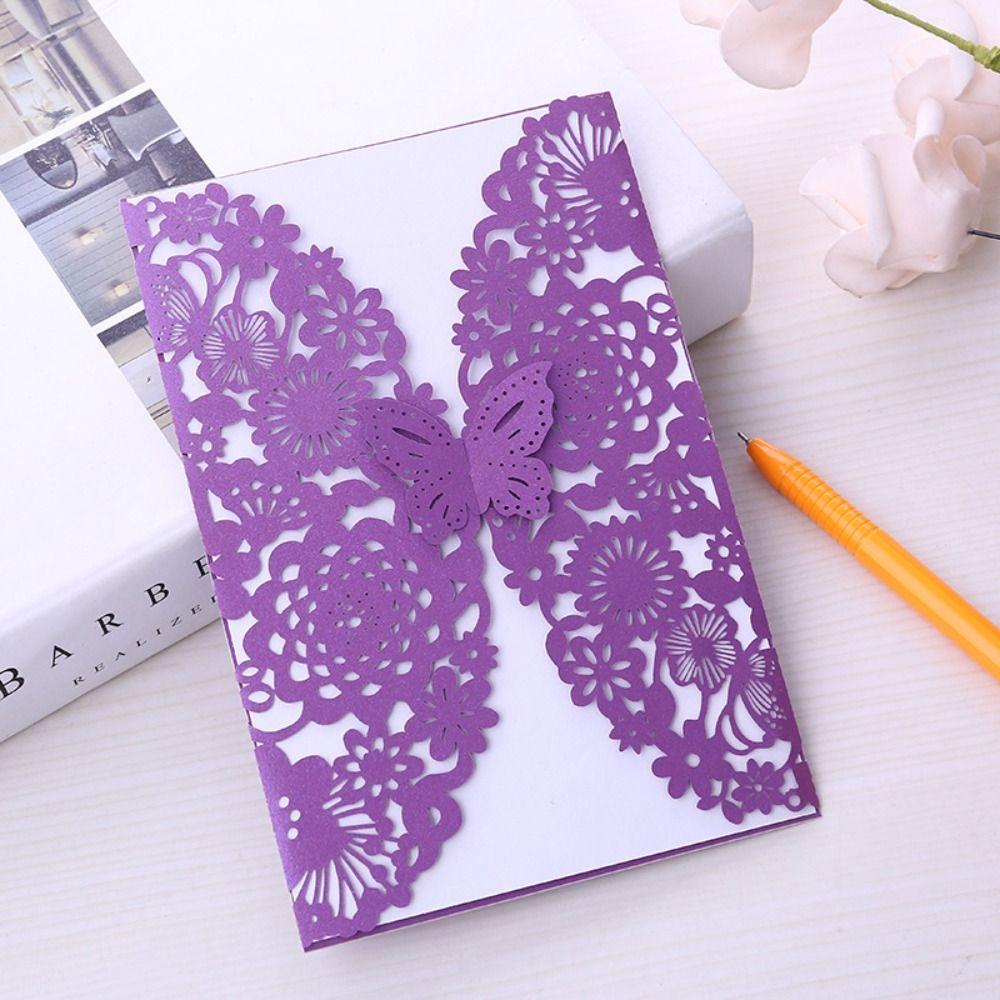 50pcs Decorative 3D Invitation Card Hollow Out Hollow Out Invitation Cards  Graduation