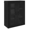 Highboard in Black Oak Look 69.5 x 34 x 180 cm Particleboard