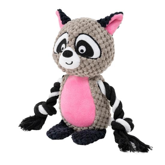 Плюшевая жевательная игрушка для собаки, пищащая плюшевая игрушка-животное для собаки, мягкие чучела с веревочными лапами, игрушка для прорезывания зубов щенка для агрессивных жевателей