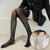 1Pair Knee Socks Sexy Breathable Leisure Time Love Lace Fashion Love Silk Stockings Mesh