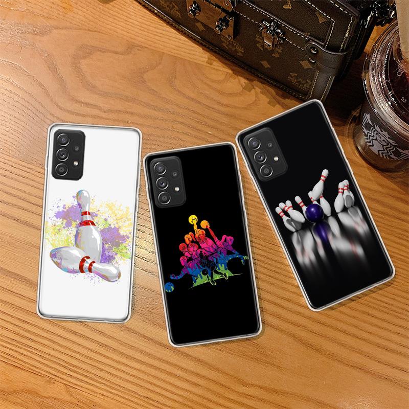 Чехол для телефона с развлечениями в боулинге для Samsung A54 A57 A37 A17 A14 A15 A12 A24 A34 A55 A35 A25 A52S A07 A05S A04S A22 A