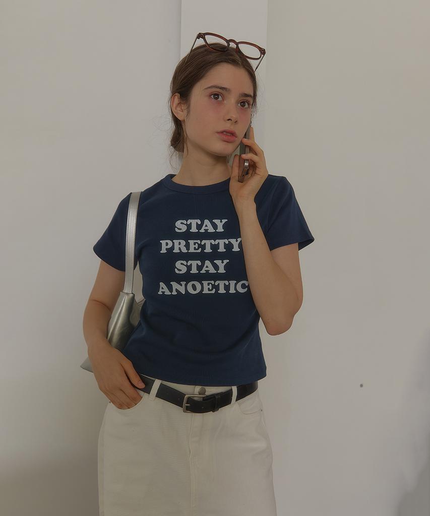 ANOETIC Футболка Anc Stay Pretty_Темно-синий