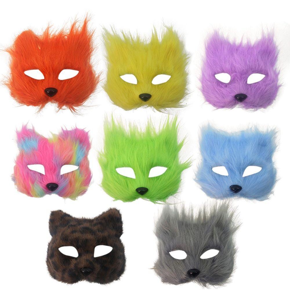Realistic Half Face Mask Cartoon Masquerade Mask Ghost House Decor Eye Mask  Costume Party Supplies