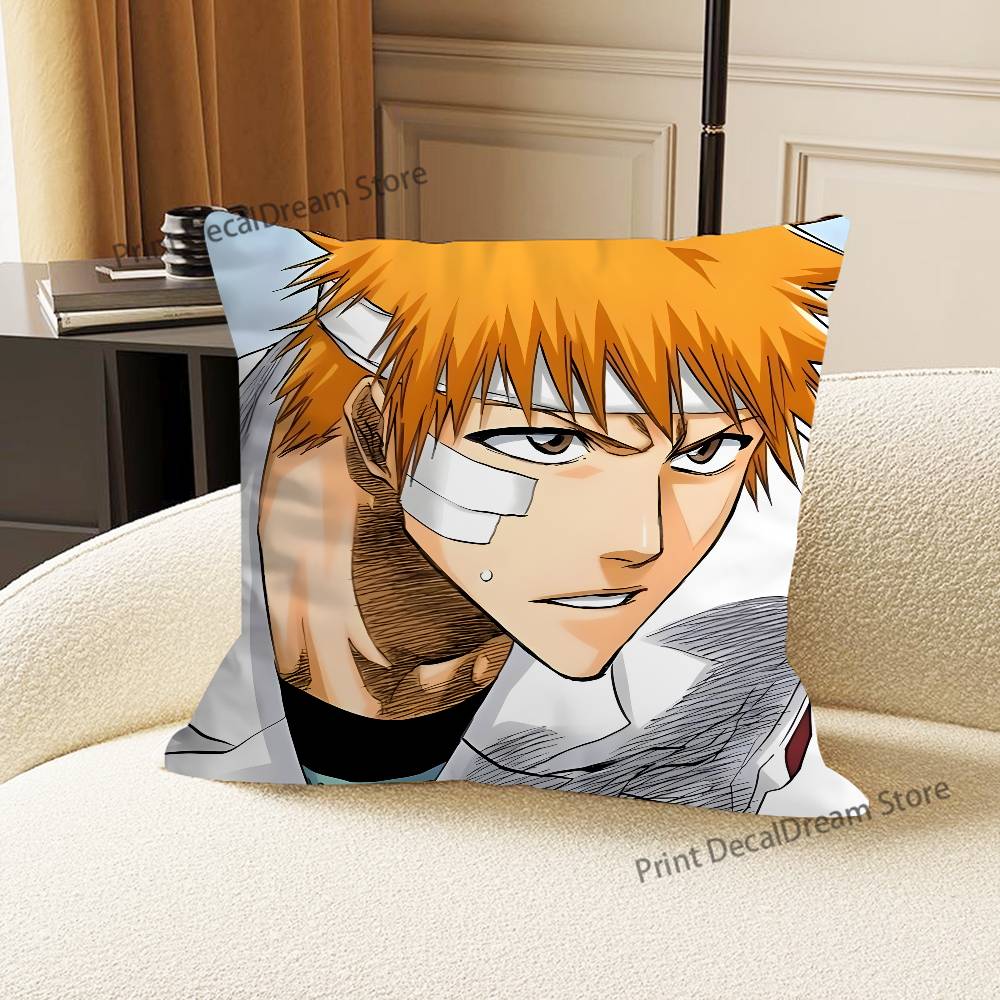 Anime K-Kurosaki Ichigo Printed Pillow Cover Cushion Case Simple Sofa Pillow Case No Pillow Core