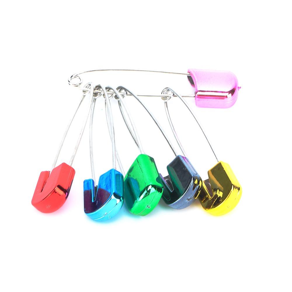 100pcs Assorted Color Diaper Pins Stainless Steel Cloth Diaper Pins Safety Pins For Craft Clothes
