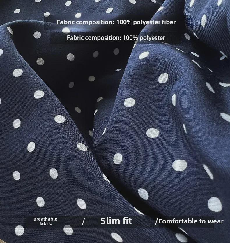 Летнее платье Luxi с V-образным вырезом и французским кружевом в горошек - облегающая длинная юбка