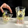 Стеклянная кружка «Кошка с зеленым яблоком», Термостойкие стаканы для воды, Высококачественная роскошная кофейная кружка, Стакан для холодных напитков, сока, пива, Рождественский подарочный набор