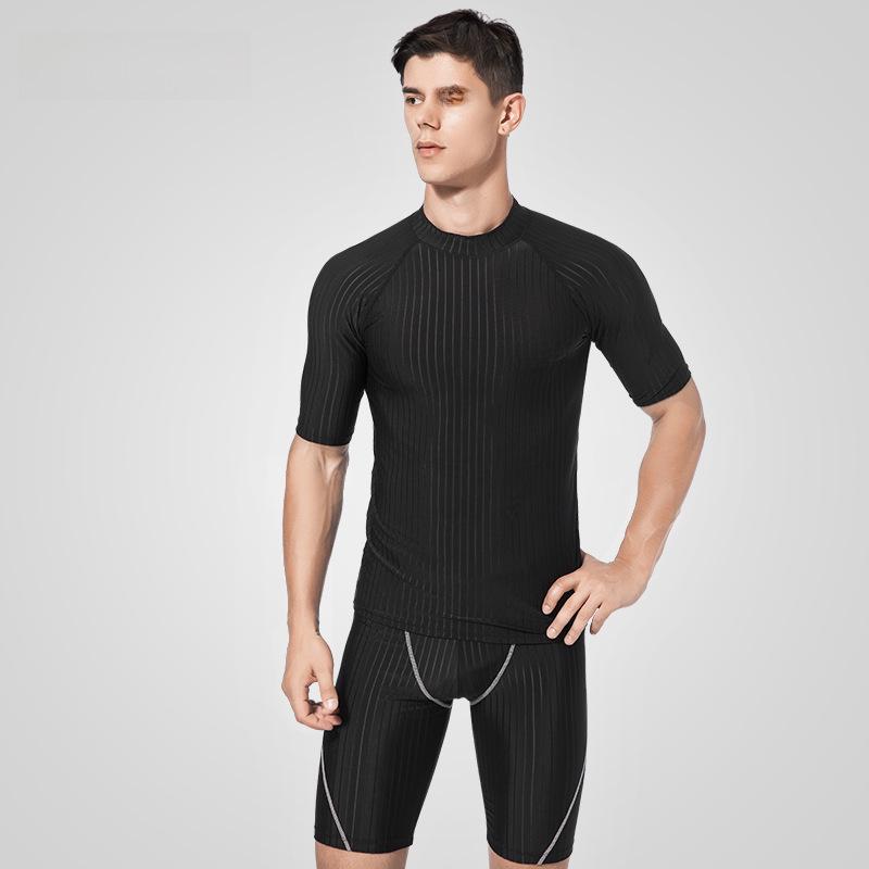 Мужские быстросохнущие водонепроницаемые плавки-шорты - Облегающие пятиточечные пляжные плавки