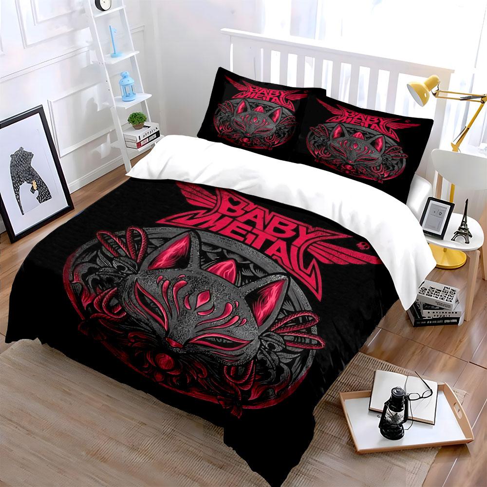 Baby Metal Fox Mask Bedding Set Bedding Duvet Cover Set Duvet Cover Pillowcases (1 * Duvet Cover 2 * Pillowcases, without duvet insert)