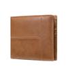 New Fashion Genuine Leather Men's Wallet Slim 2-Fold Wallet Handmade Genuine Soft Leather Multi-Functional Anti-Theft Men's Wallet with Coin Pocket