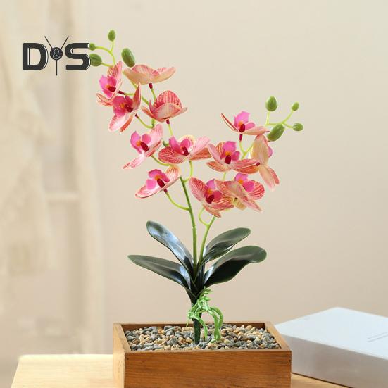Цветочная пластиковая имитация без полива, красочная орхидея, искусственный растительный декор, товары для дома
