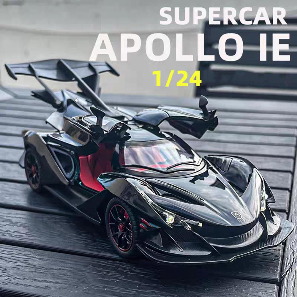 1:24 Apollo IE Toys Cars Models Huayra GTR-CSR2 720S Revuelto With Sound Light Pull Back Miniature Sports Car Collectible Item