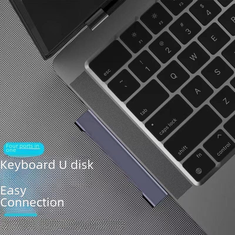 Концентратор Type-C 4-в-1: Док-станция для ноутбука с USB 3.0, блок питания PD мощностью 60 Вт
