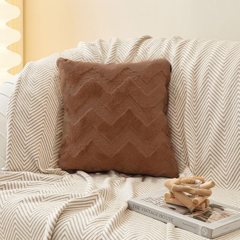 Плюшевые наволочки для диванных подушек, квадратные наволочки для подушек, для кровати, гостиной, плюшевая наволочка для сна, хлопок, домашний декор