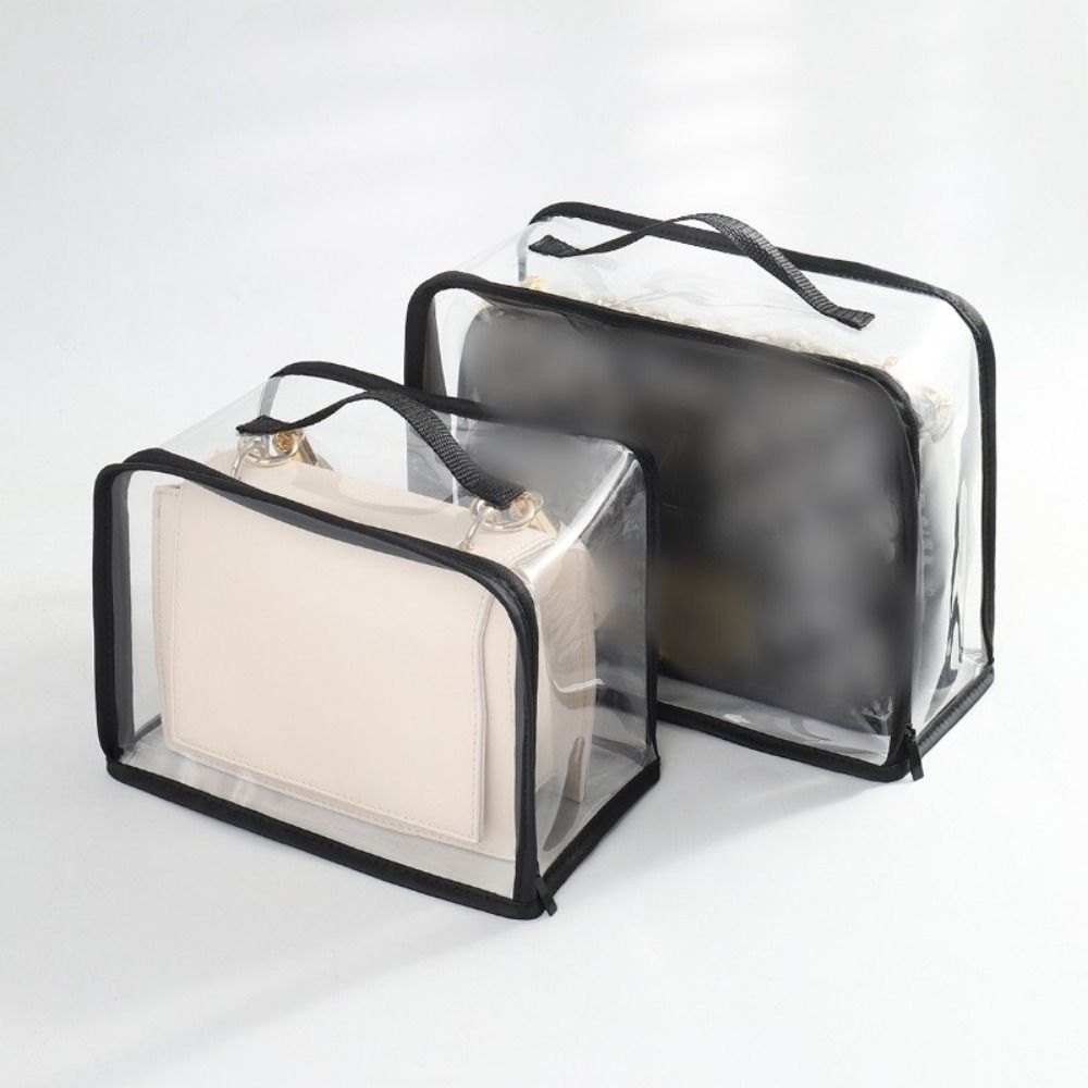 Large Capacity PVC Dust Bags Waterproof Transparent Storage Organizer Moisture-proof Portable Zipper Tote Bag Travel