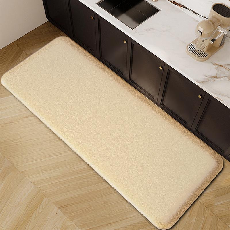 Long strip thickened kitchen water and oil absorbent floor mat flannel non-slip dirt-resistant foot mat entrance door mat