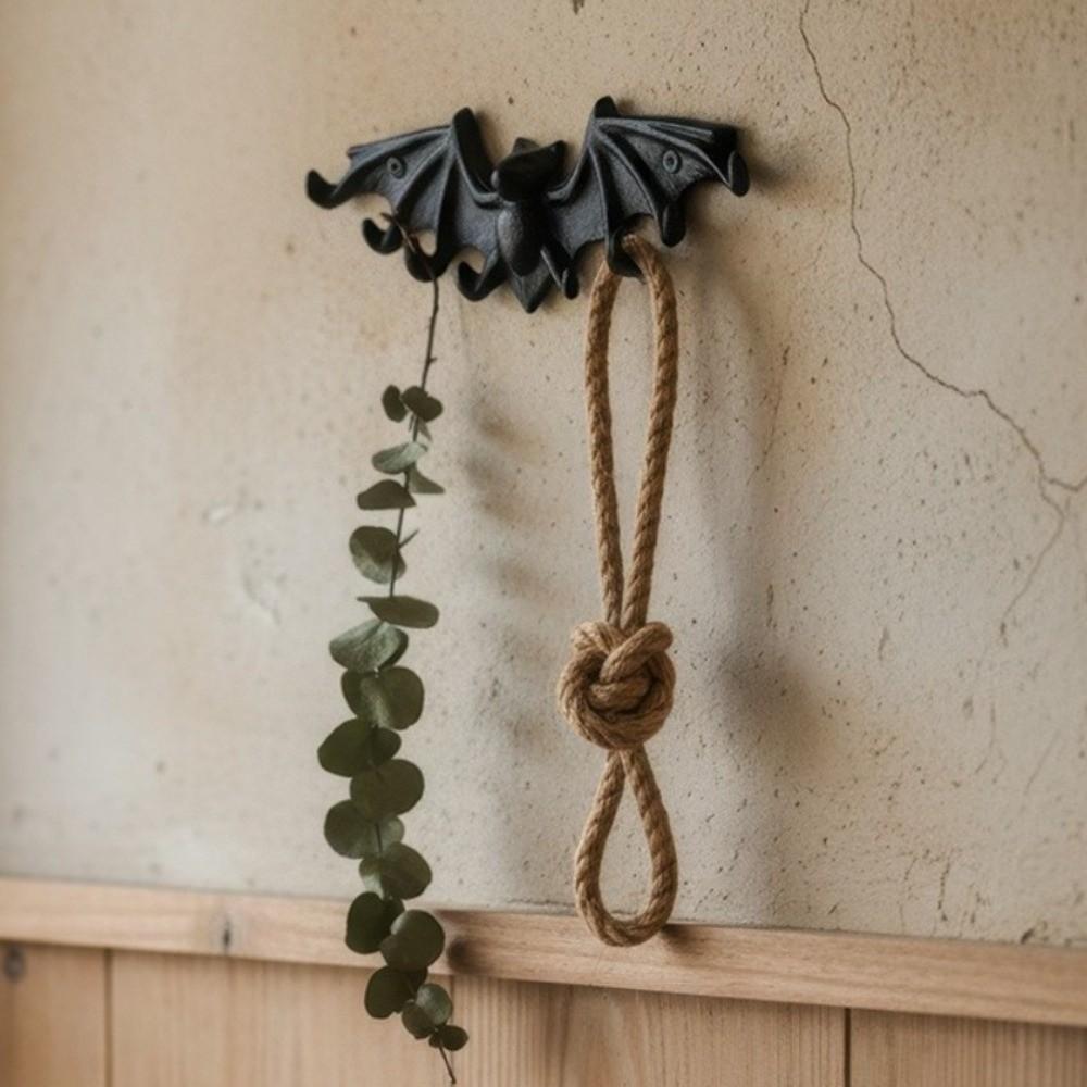 with 8 Hooks Cast Iron Key Rack Rust-Proof Decorative Hooks Wall Mount Key Holder Living Room