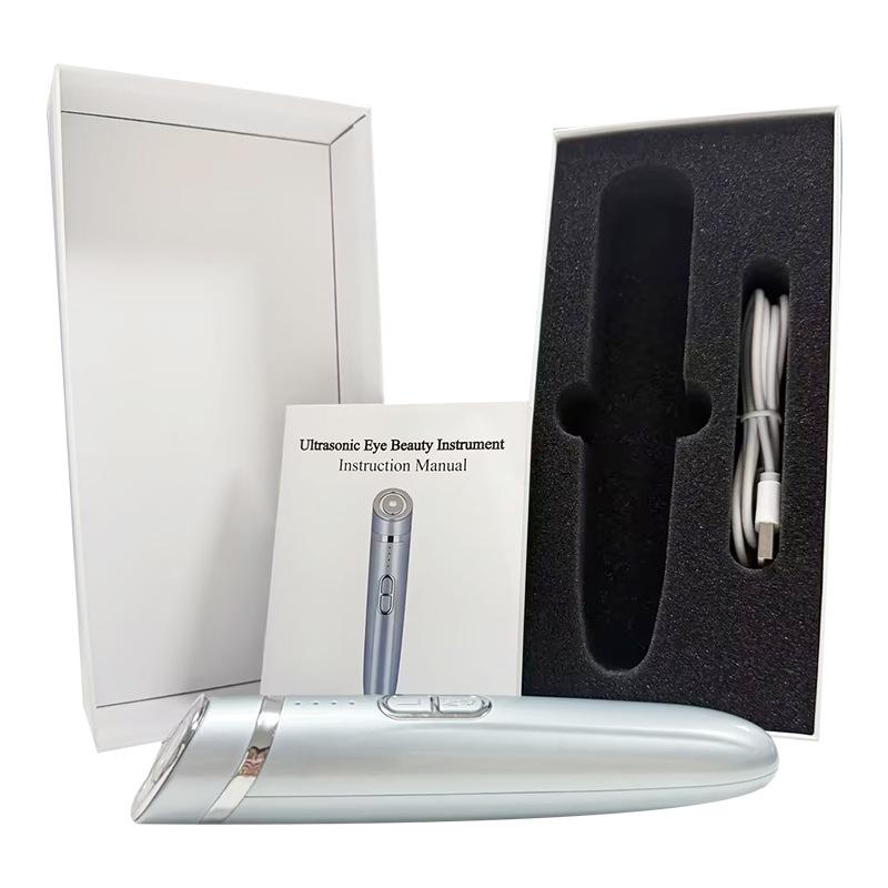 Массажер для глаз Электрический прибор для красоты глаз Темные круги Горячий компресс Сыворотка Введение Укрепляющий Увядание Тонкие линии Красота Зарядное устройство