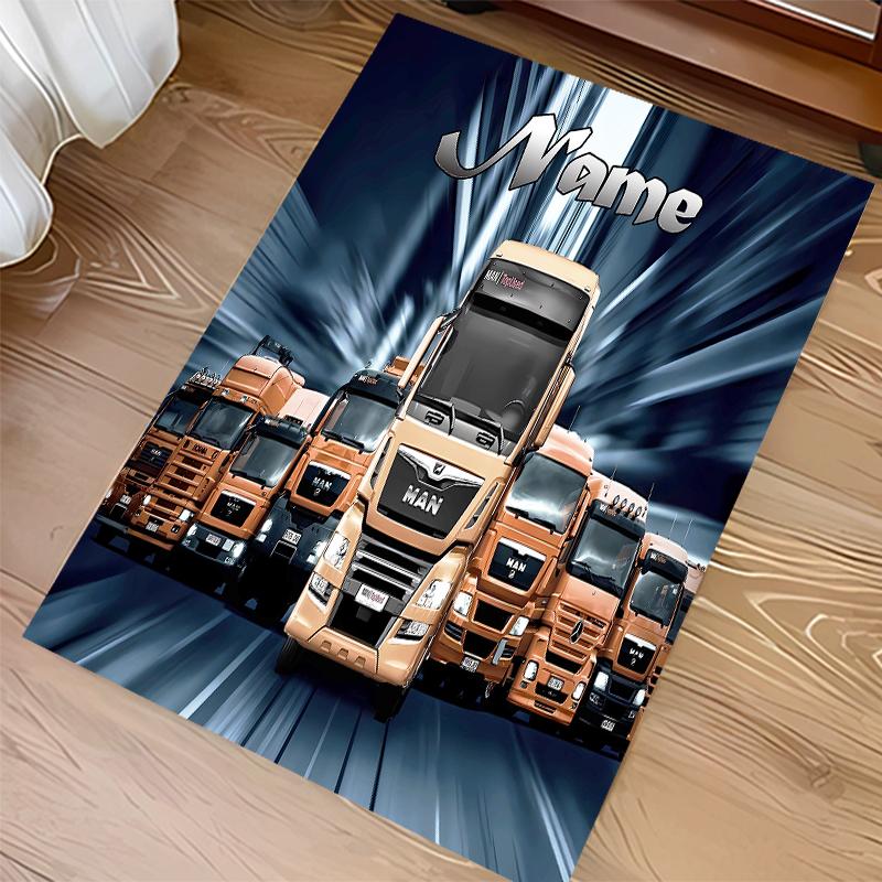 Custom personalization MAN TGX Print Area Rug - Soft, Washable Non-Slip Indoor Mat,Living Room,Home&Office Decorative Rug