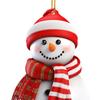 Рождественский снеговик, украшение, плоский акриловый подвесной декор, мультяшный снеговик, праздничная подвеска для рождественской елки, автомобильная дверь