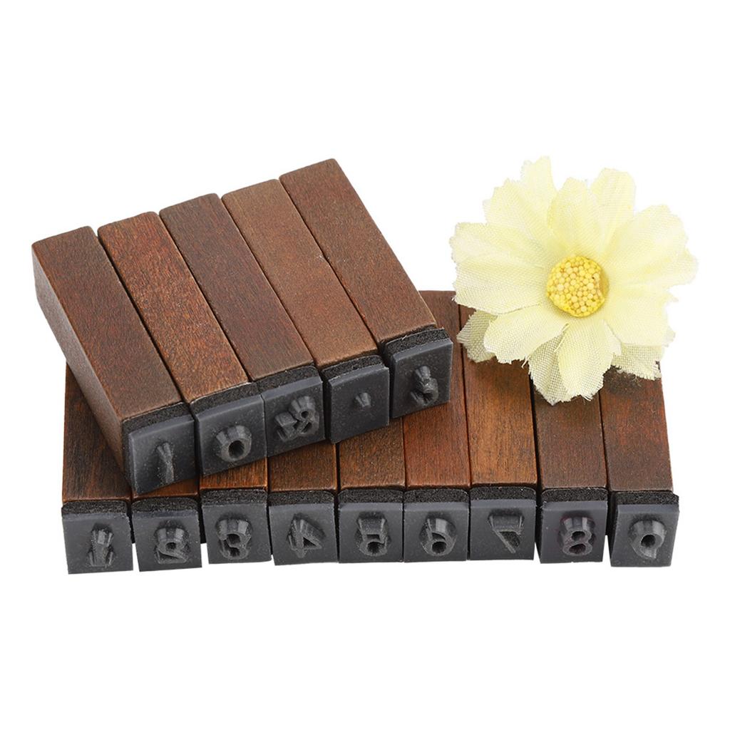70PCS Vintage Wood Alphabet Letter Rubber Stamps Small Wooden Box