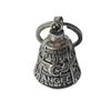 Vintage 3D Design Motorcycle Guardian Bell Retro Punk Style Biker Good Luck Charm Alloy Wing Design Evil Spirit Trap Bell Men