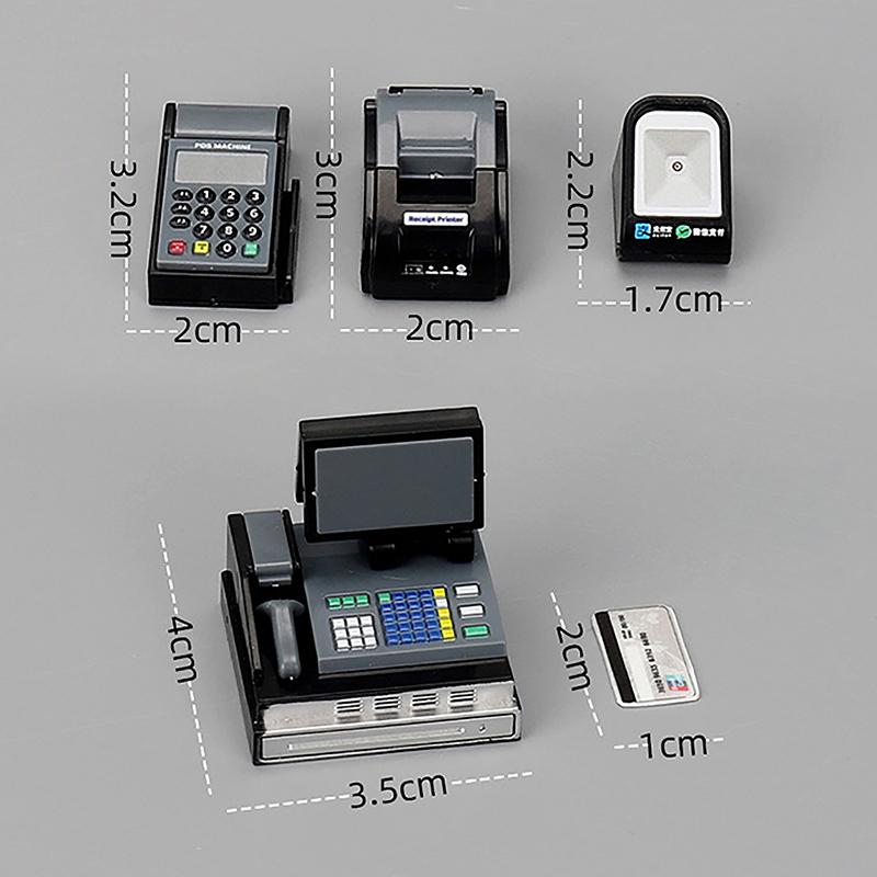 Кукольный домик Мини супермаркет кассовый аппарат карточный автомат Pos автомат кукольный домик реквизит для сцены