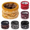Windproof Fleece Muffler Snowflake Warm Neck Warmer Face Mask Winter Knitted Scarf  Outdoor
