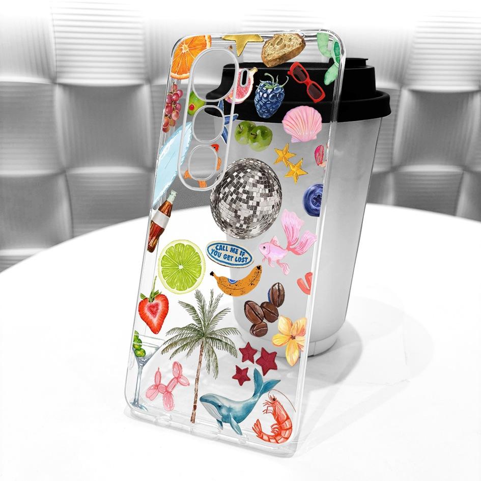 For Vivo Y400 5G Case V2506 New Fashion Flower Cover Transparent Silicone Slim Soft Phone Cover For Vivo Y400 Pro Y400Pro Bumper