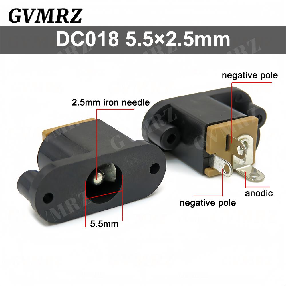 10PCS DC-018 5.5x2.1mm DC socket DC018 DC power socket 5.5*2.1mm 5.5*2.5mm with screw hole to fix charging port