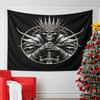 "Skeleton King with Crown and Sword" Pattern Wall Hanging Tapestry Decorative Tapestry Home Decor for Bedroom and Living Room